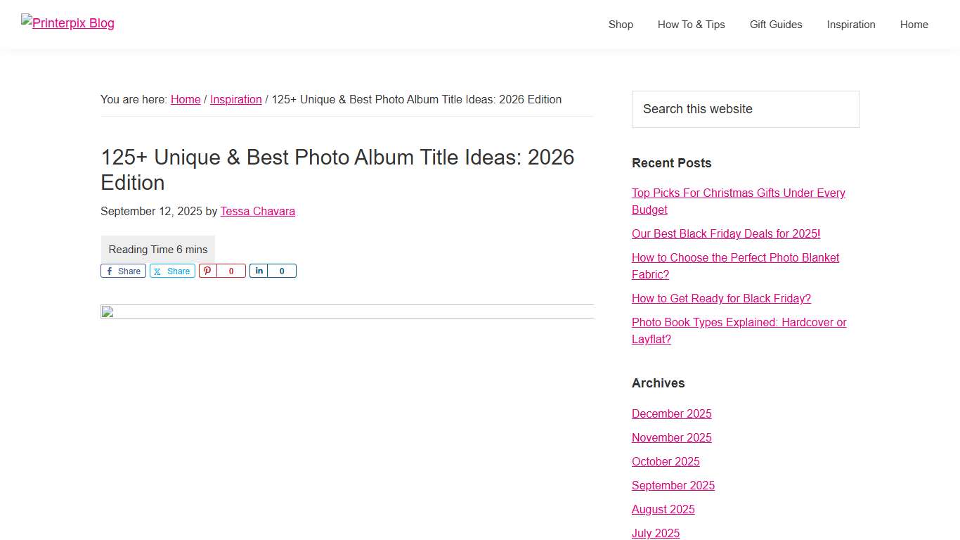 125+ Unique & Best Photo Album Title Ideas: 2026 Edition - Printerpix Blog